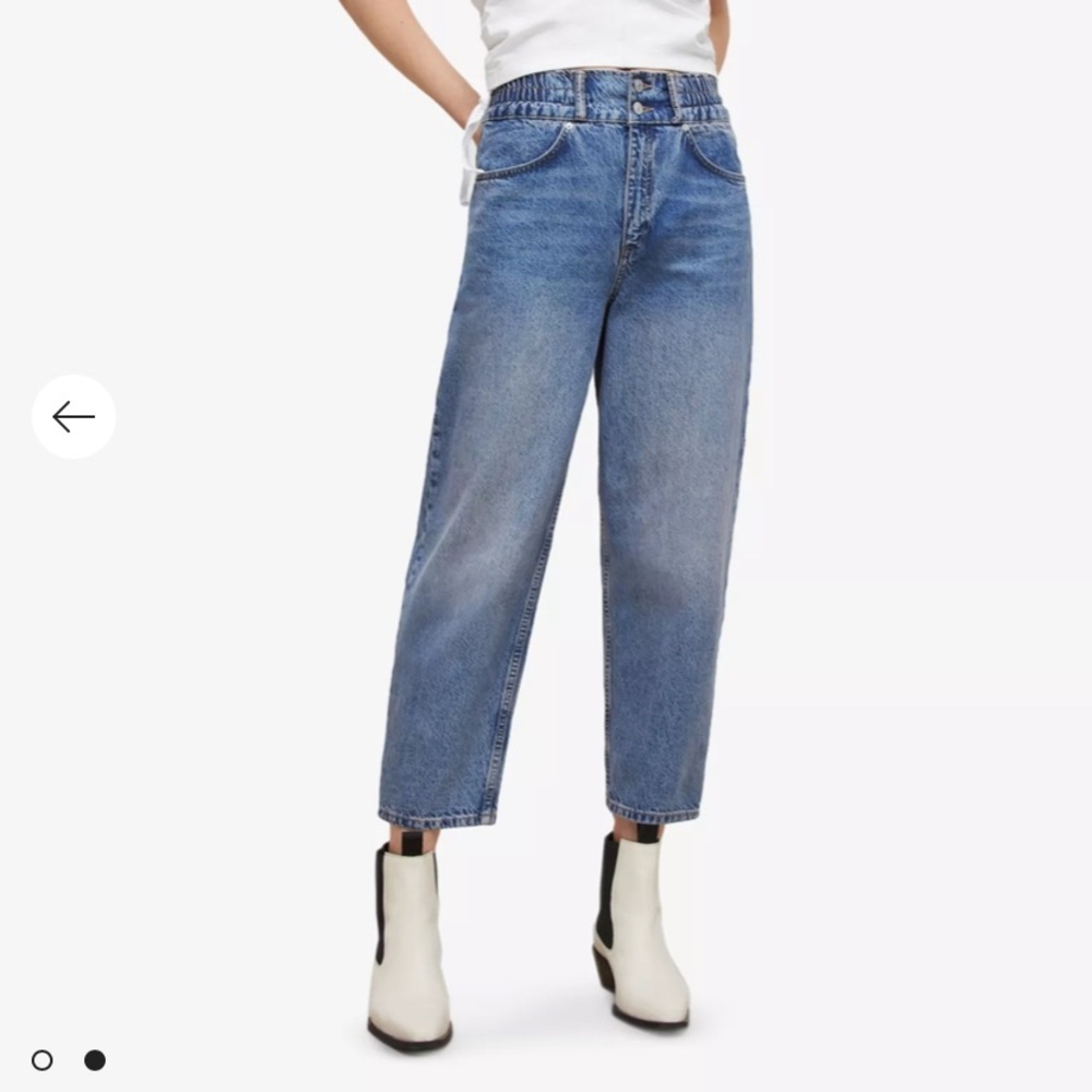 AllSaints Hailey Barrel High Rise Jeans Size 2